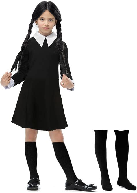 girls wednesday costume|wednesday costume kids 7 8.